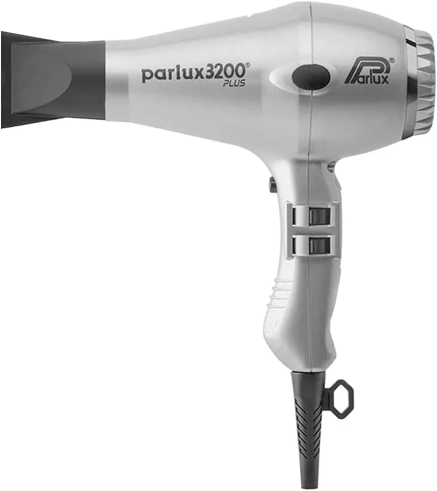 Parlux 3200 Plus Silver Hair Dryer   M Hair Designs Metal Mesh Diffuser (Bundle) – Professional Ionic Blow Dryer for Fast Drying, Frizz Control & Voluminous Styling