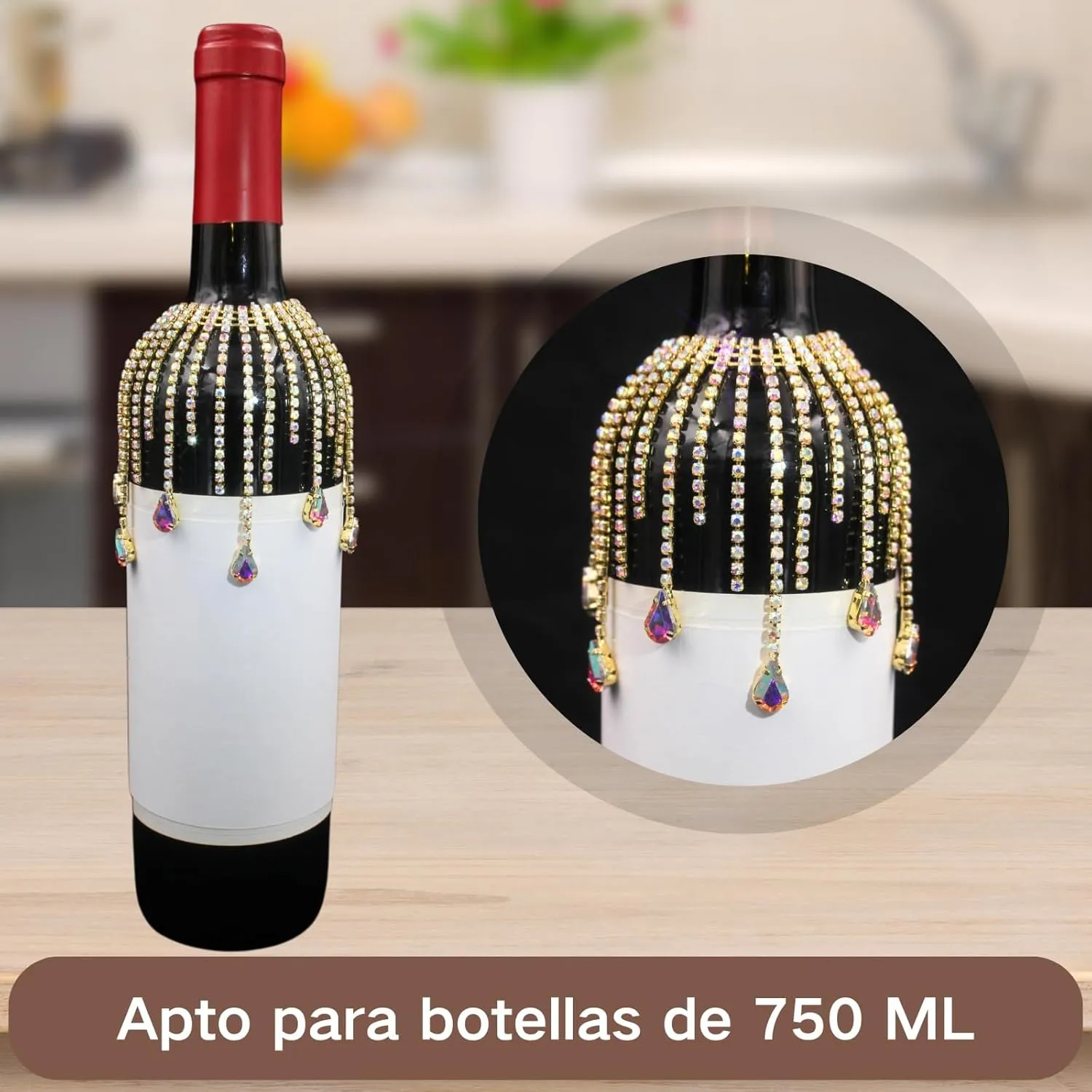 PEARLY JUN Wine Bottle Cover Fringe Wedding Wine Bag Engagement Gold AB New Couples Rhinestone Mr and Mrs Marriage Wedding Gifts Bride and Groom Table Decorations