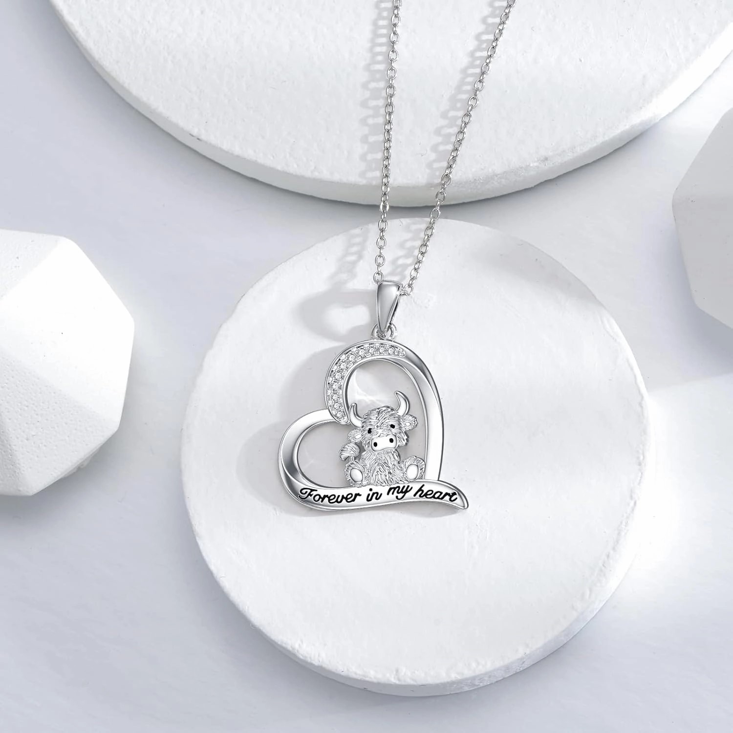 PELOVNY Sterling Silver Rabbit/Cat/Snail/Deer/Unicorn/Monkey/Elephant/Hummingbird/Butterfly Necklace Sterling Silver Animal Themed Jewelry Christmas Halloween Gifts For Women Girls Animal Lover