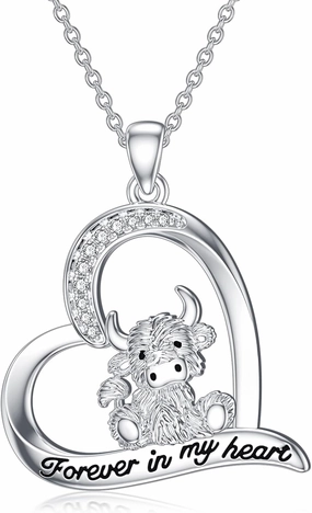 PELOVNY Sterling Silver Rabbit/Cat/Snail/Deer/Unicorn/Monkey/Elephant/Hummingbird/Butterfly Necklace Sterling Silver Animal Themed Jewelry Christmas Halloween Gifts For Women Girls Animal Lover