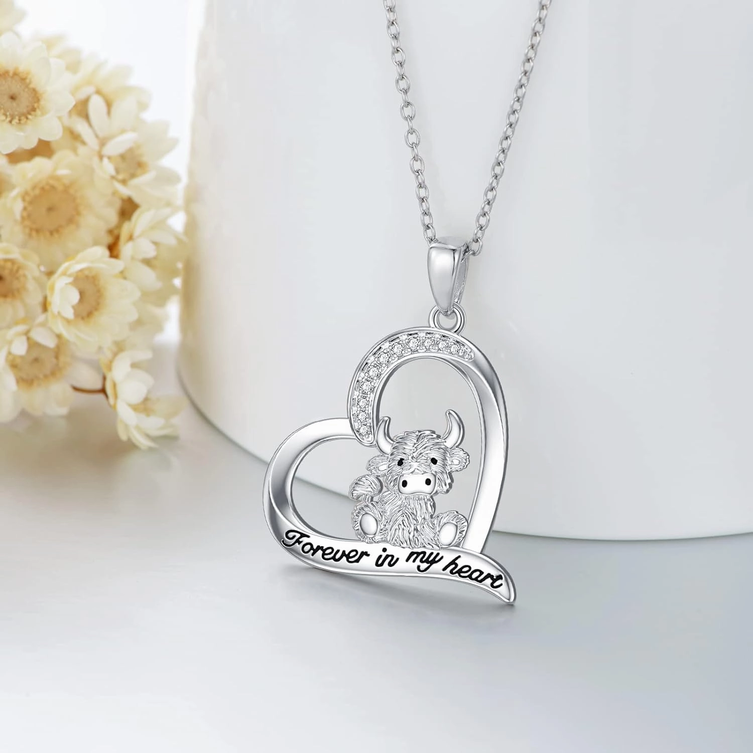 PELOVNY Sterling Silver Rabbit/Cat/Snail/Deer/Unicorn/Monkey/Elephant/Hummingbird/Butterfly Necklace Sterling Silver Animal Themed Jewelry Christmas Halloween Gifts For Women Girls Animal Lover