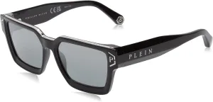 Philipp Plein SPP005M Shiny Black, 57 Men's Glasses, Gloss Black, 57, Glossy Black