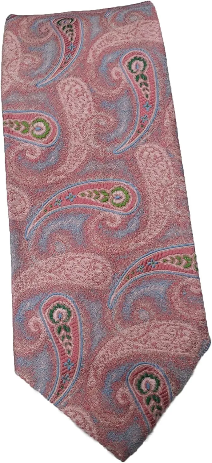 Pink Paisley Crystal Weave Seven Fold Tie