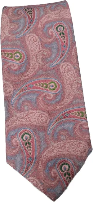 Pink Paisley Crystal Weave Seven Fold Tie