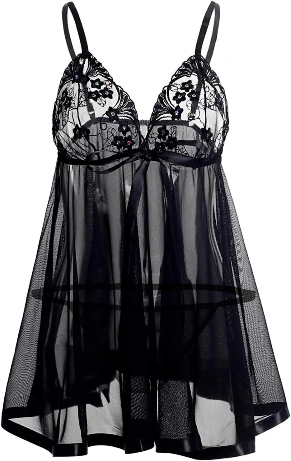 Pink Pjs for Women Set Satin Plus Size Lingerie V Neck Nightwear Lace Chemise Babydoll Shapewear Thong Pack 2025