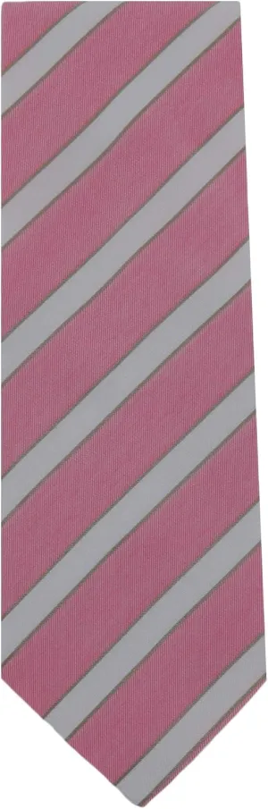 Pink Striped Silk Tie