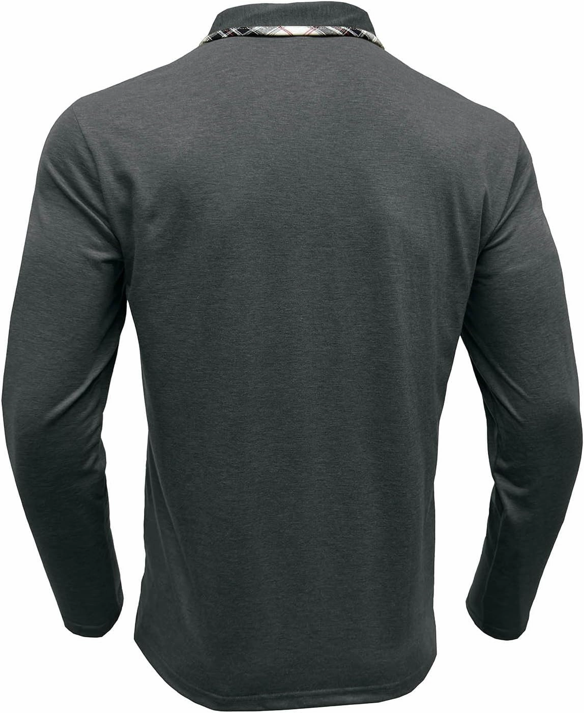 Polo Shirts for Men Loose Fit Solid Lightweight Button T-Shirts Casual Stylish Long Sleeve Henley Pullover Tee Tops