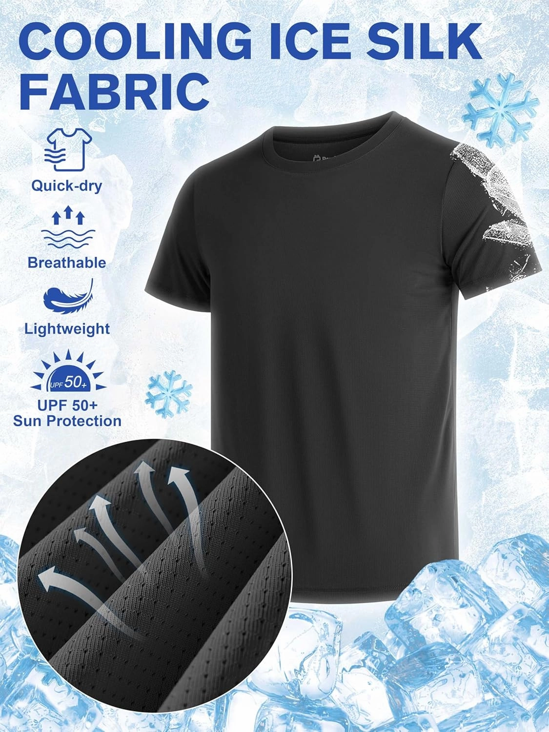 Poroka 5 Pack UPF 50  Youth Boy Lightweight Mesh Quick Dry Athletic Performance T-Shirt Moisture Wicking Active Workout Shirt