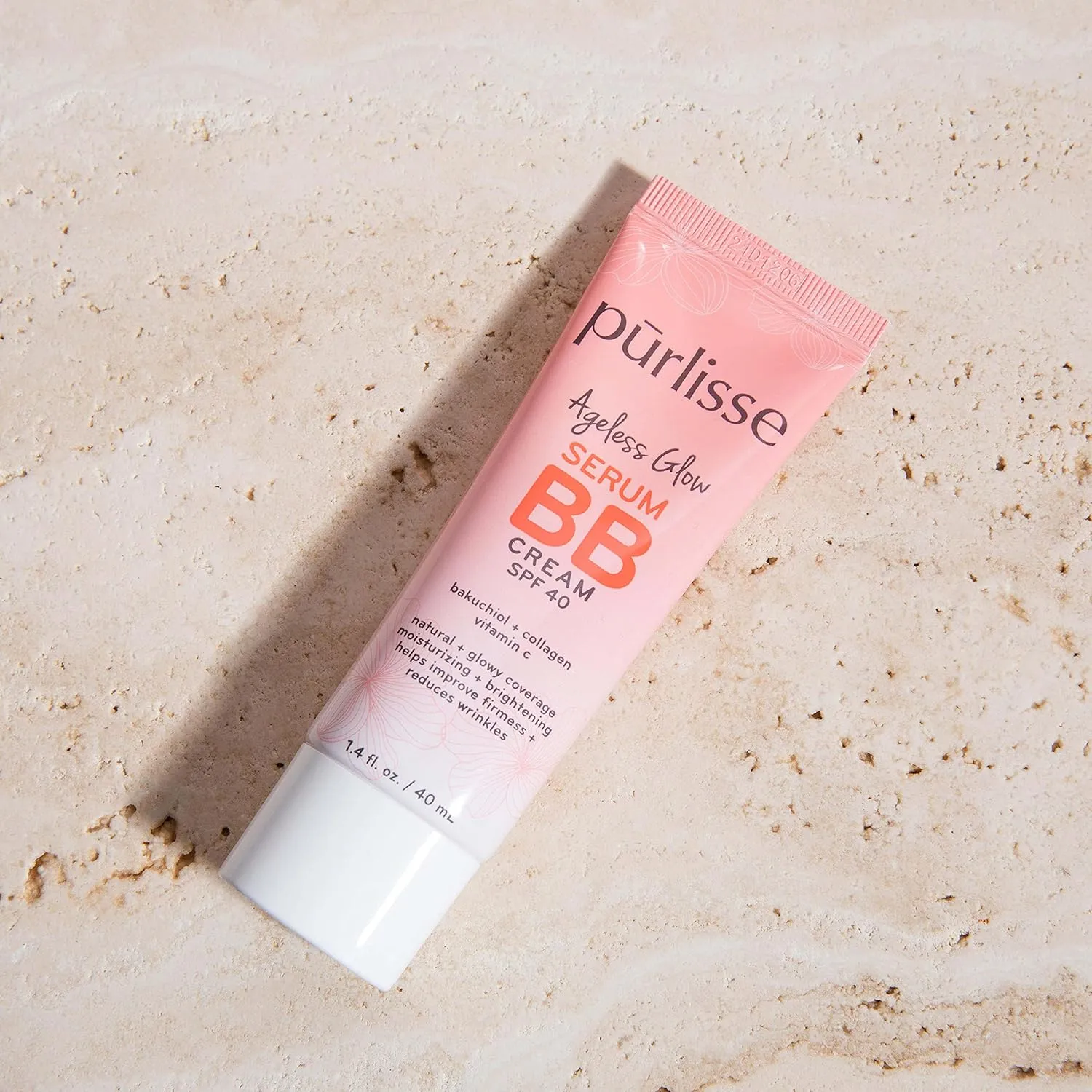 pūrlisse Ageless Glow Serum BB Cream SPF 40 - Glow BB Cream with SPF Enriched with Bakuchiol & Vitamin C to Help Improve Firmness & Reduce Wrinkles for Dewy Skin - Fair (1.4 oz)