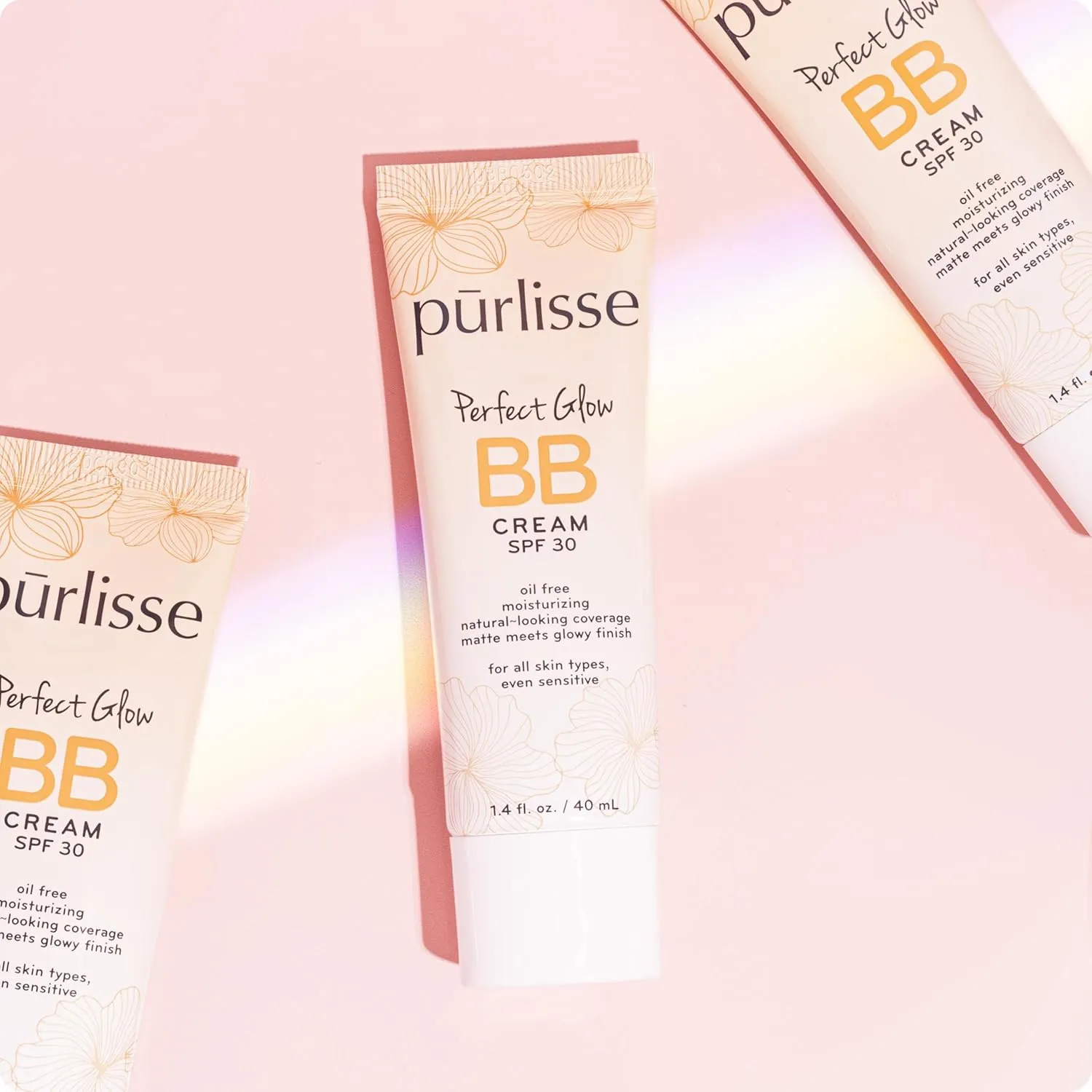 pūrlisse Perfect Glow BB Cream with SPF 30 - Matte Meets Dewy Finish - Enriched with Goji & Hawthorn Berry to Help Improve Skin Texture & Radiance - Fair (1.4 oz)