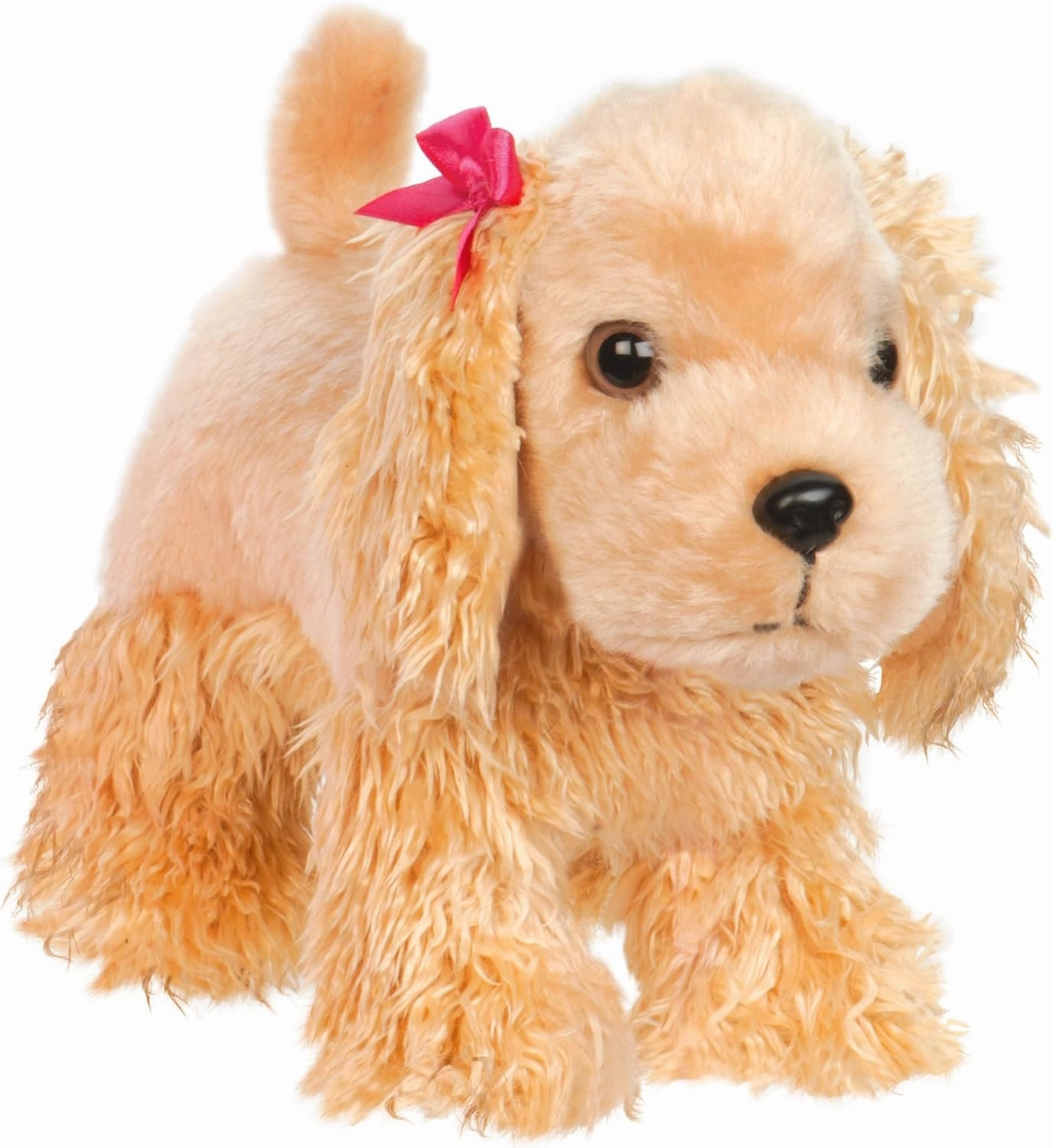 Pucci Pups – Plush Dog & Carrying Bag – Stuffed Animal Puppy with Accessories – Cocker Spaniel Stuffed Puppy – Comb & Purse – 2 Years   – Golden Dot Glam Bag & Cocker Spaniel