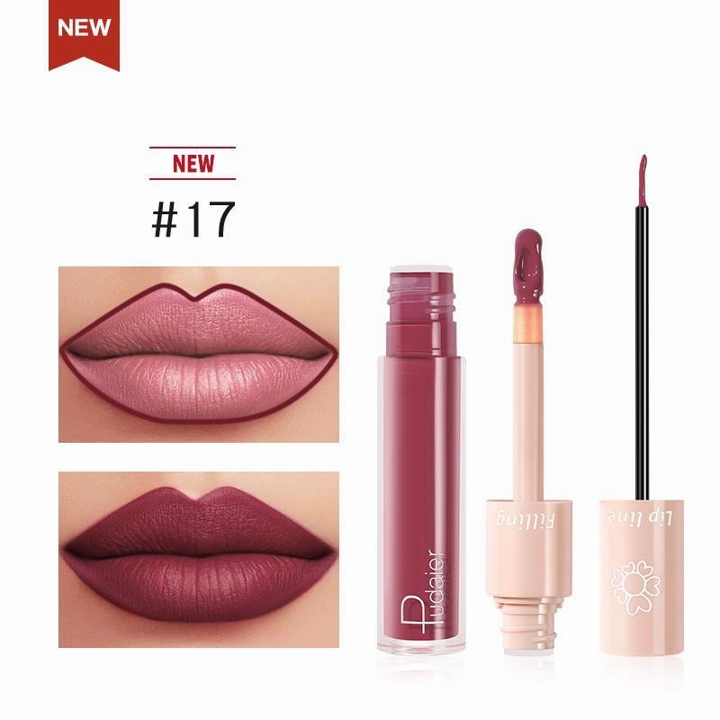 Pudaier Duo Lipstick & Matte Liner - Color #17 Berry
