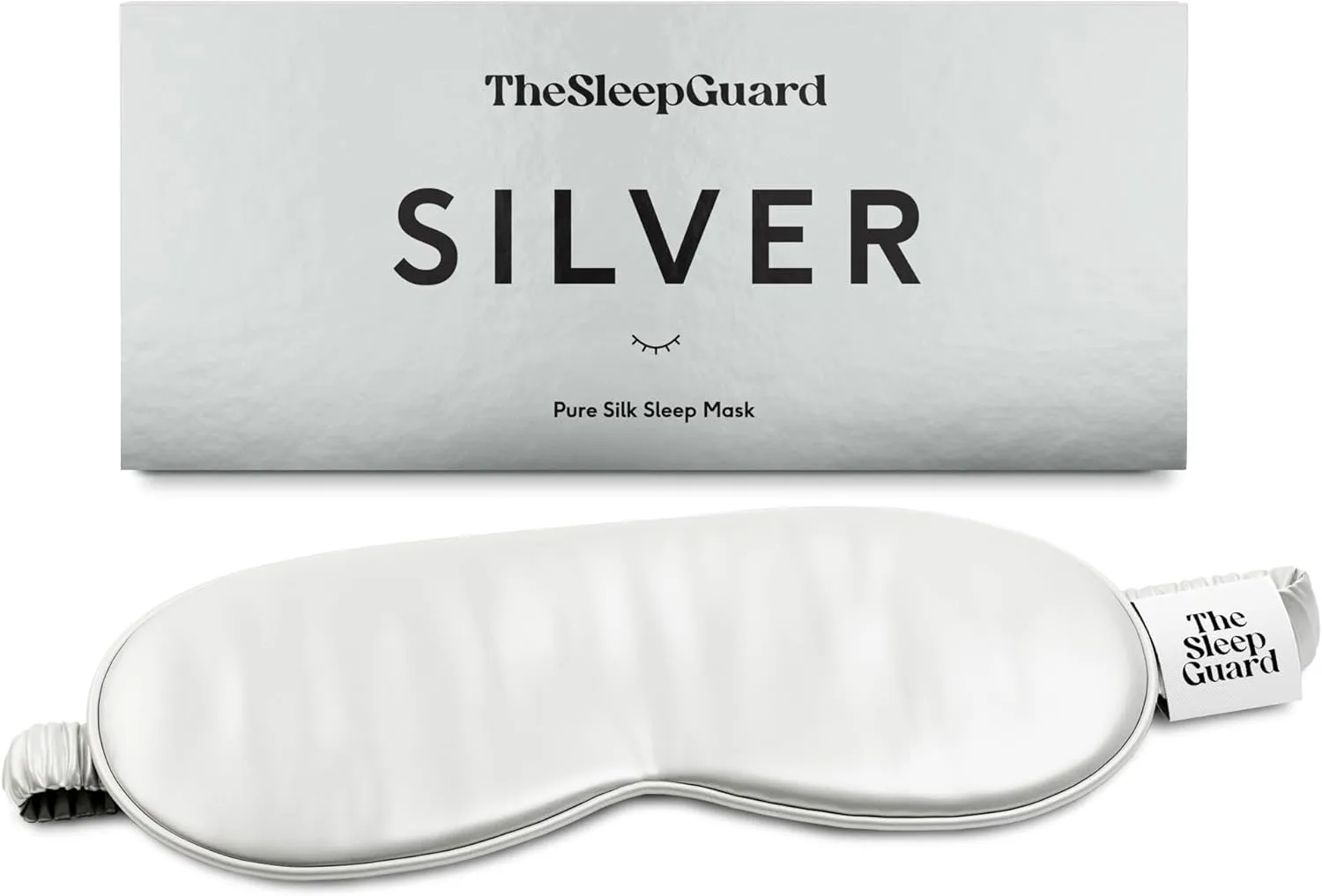 Pure Silk Sleep Mask [100% 6A Mulberry Silk, 22 Momme] Light Blocking Travel Essentials. Eye Masks for Sleeping. Black Oeko-Tex Blindfold. Eye Covers for Men & Women