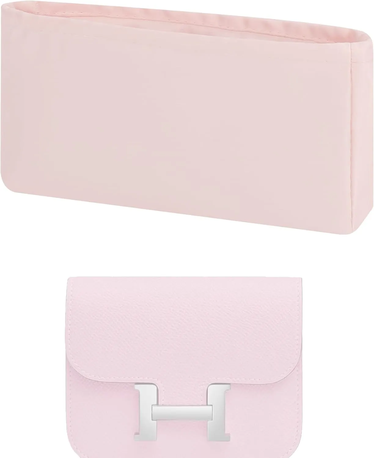 Purse Handbag Silky Organizer Insert Keep Bag Shape Fits Hermes Constance 19/New 19/24/New 24 Bags, Luxury Handbag Tote Lightweight Sturdy(New Constance24,Pink)
