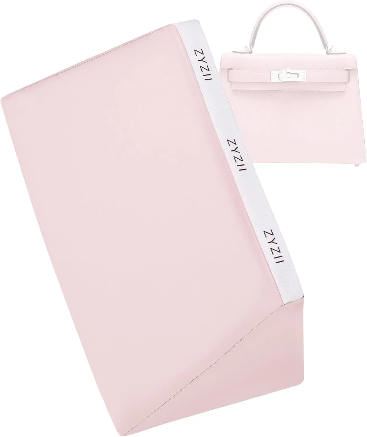 Purse Pillow for Kelly Pochette/Mini2/20/25/28/32/35/40/42/50,Memory Foam Shaper Insert,Silky Bag Pillow for Luxury Handbag Tote(Kelly25 Sellier,Pink)
