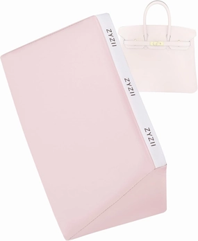 Purse Pillow for Birkin 20/25/30/35/40/45/50,Memory Foam Shaper Insert,Silky Bag Pillow for Luxury Handbag Tote（Pink,BK50）
