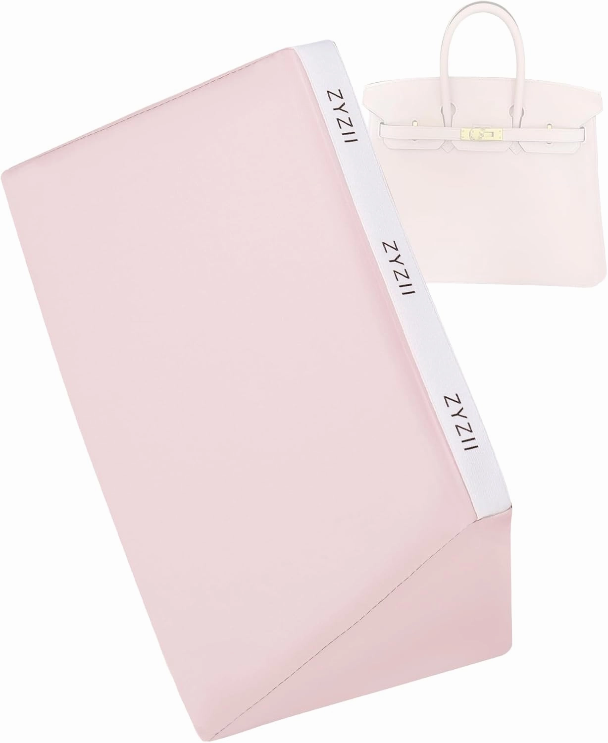 Purse Pillow for Birkin 20/25/30/35/40/45/50,Memory Foam Shaper Insert,Silky Bag Pillow for Luxury Handbag Tote（Pink,BK50）