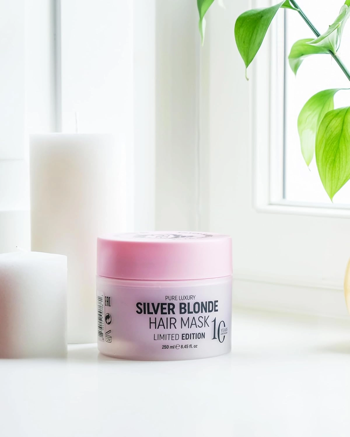 RICH Pure Luxury Silver Blonde Hair Mask - Purple Hair Treatment for Blonde, Platinum, Bleached, Silver, Gray, Ash & Brassy Hair - No Yellow Tones - 8.45 Oz