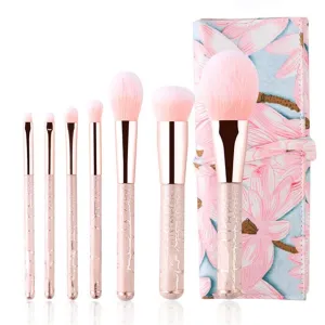 Rose Gold 7pcs Makeup Brush Set Beauty Tools Loose Powder Brush Eyeshadow Brush Handle