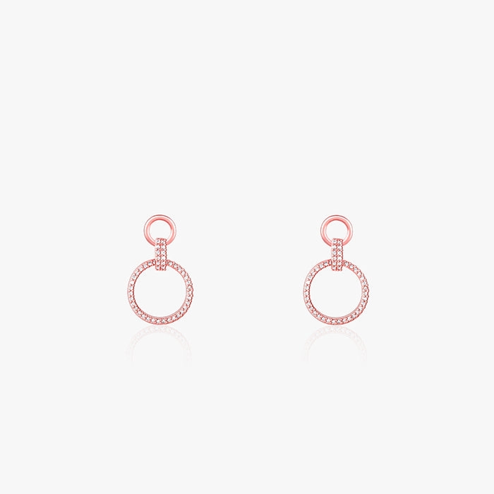 Rose Gold Shiny Drop Earrings