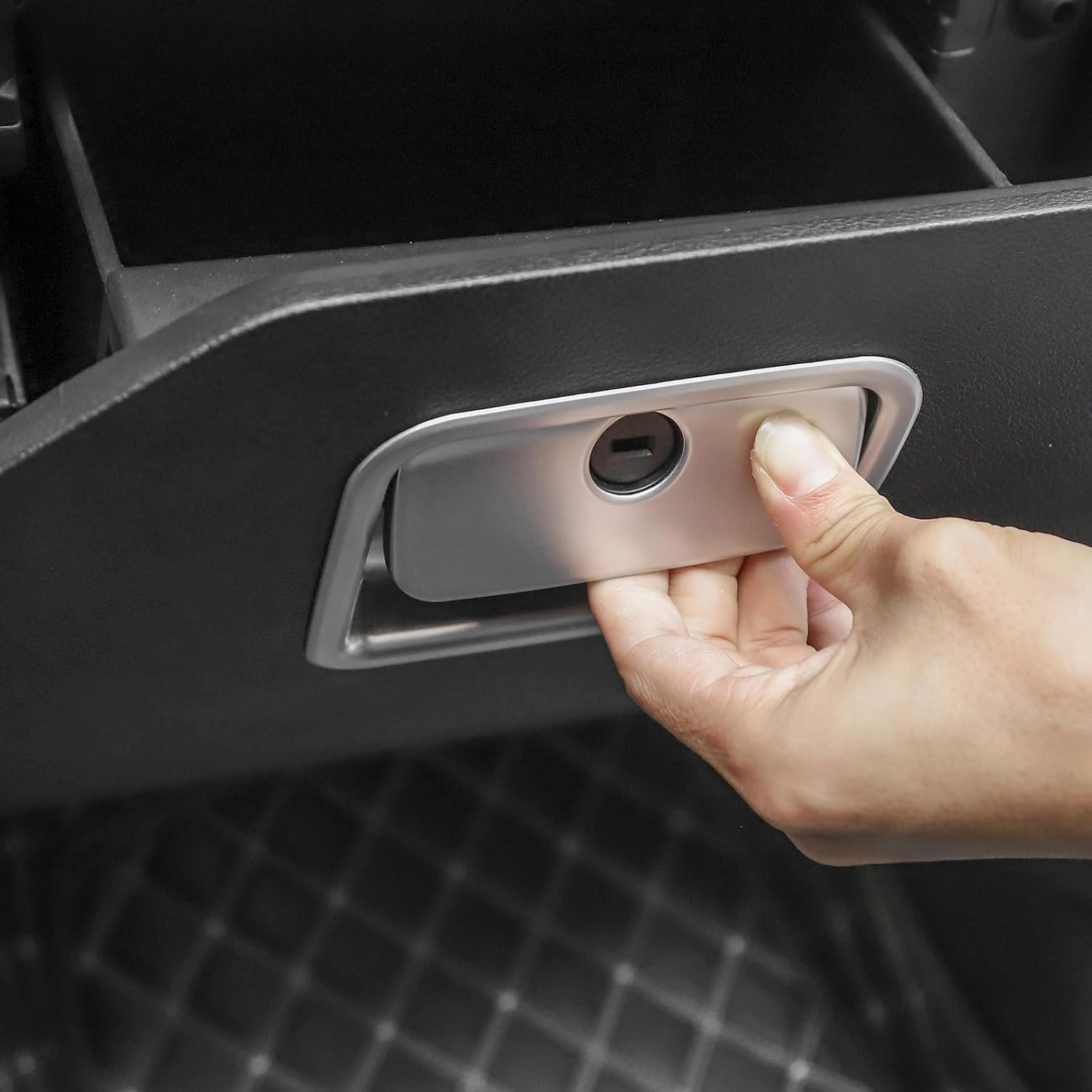 RT-TCZ for Jeep JL Glove Box Compartment Latch Handle Trim Cover for Jeep Wrangler JL JLU Gladiator JT 2018-2024 Silver Interior Accessories