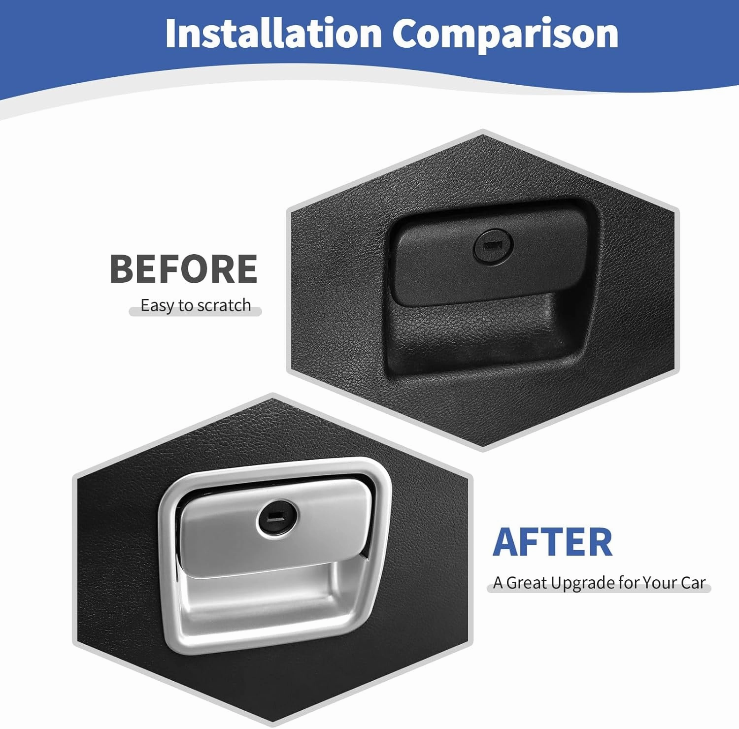 RT-TCZ for Jeep JL Glove Box Compartment Latch Handle Trim Cover for Jeep Wrangler JL JLU Gladiator JT 2018-2024 Silver Interior Accessories