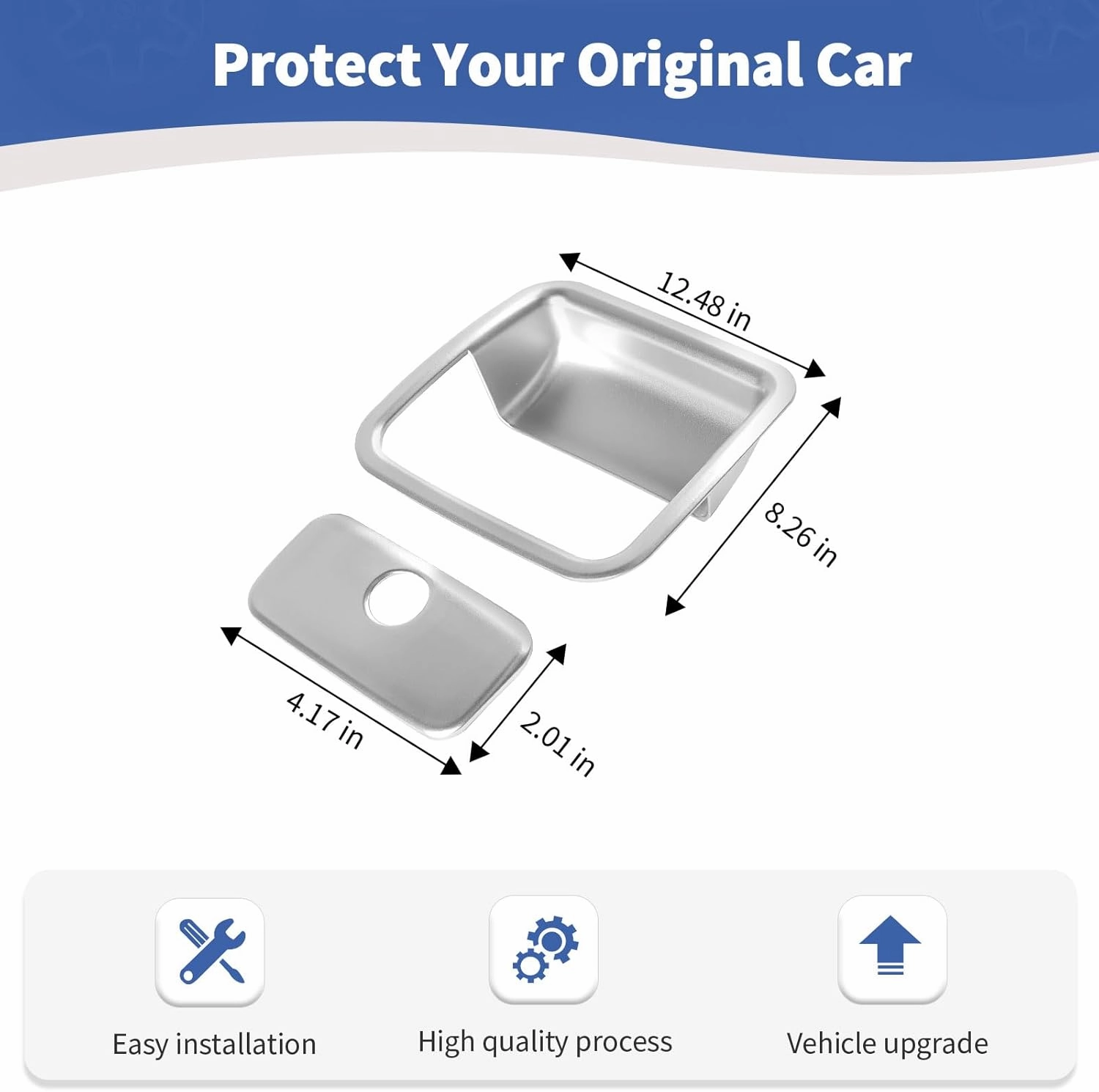 RT-TCZ for Jeep JL Glove Box Compartment Latch Handle Trim Cover for Jeep Wrangler JL JLU Gladiator JT 2018-2024 Silver Interior Accessories
