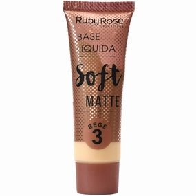 Ruby Rose Soft Matte Foundation Bege #3 - Wholesale 48 Units (HB-8050-5)