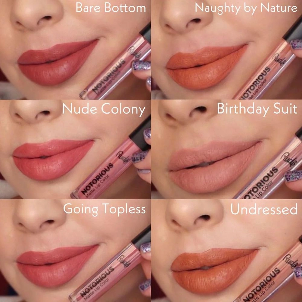 Rude Cosmetics Keep It Sassy Notorious 6 Lip Color Set - Nude