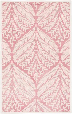 SAFAVIEH Capri Collection Area Rug - 9' x 12', Pink & Ivory, Handmade Wool, Ideal for High Traffic Areas in Living Room, Bedroom (CPR208R)