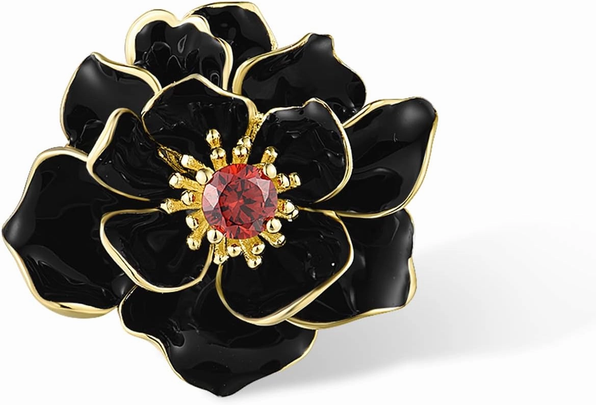 Santuzza 925 Sterling Silver Handmade Enamel Flower Pendant for Women