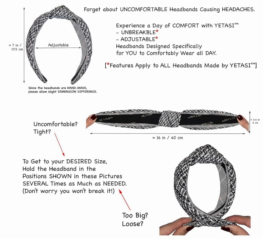 Satin Knotted Headband for Women (Carol Pink, Adjustable Size)
