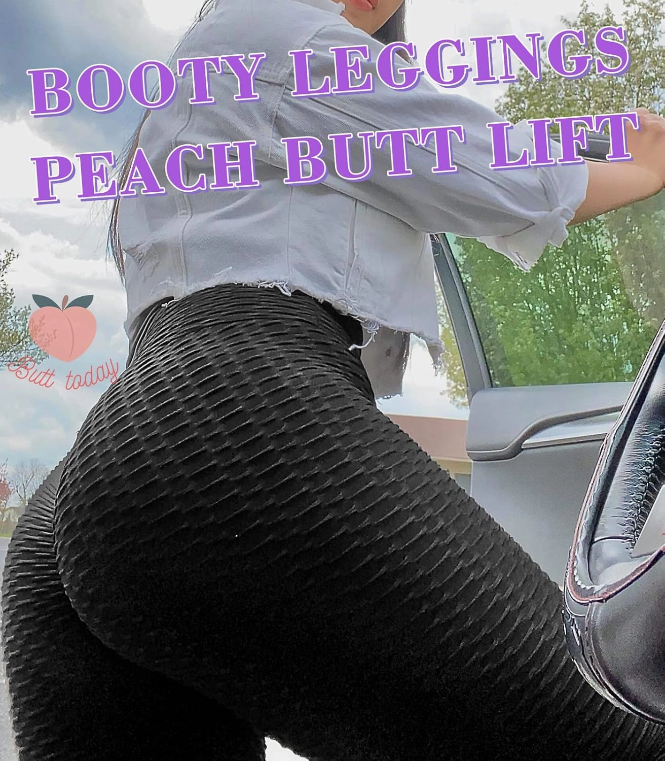 Scrunch Butt Lifting Workout Leggings for Women High Waisted Yoga Pants Tummy Control Gym Booty Textured Tights