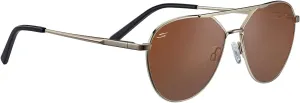 Serengetti Rectangular Odell Shiny Light Gold-Saturn Polarized Drivers, Multi, One Size