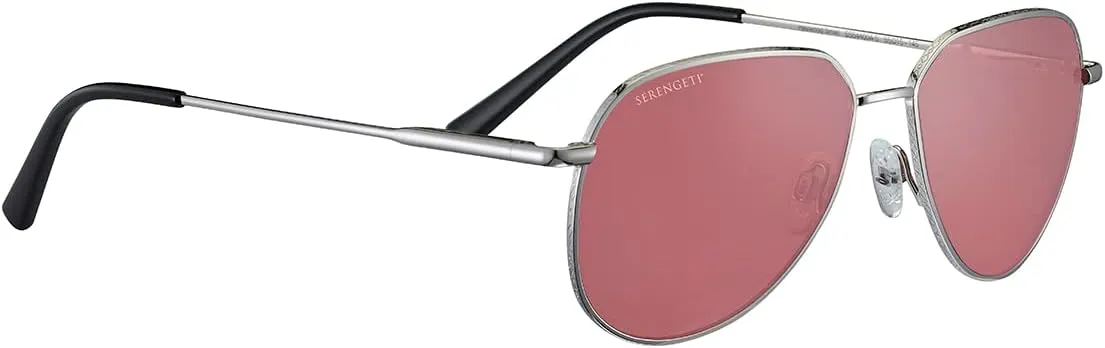 Serengetti Square Haywood Small Shiny Silver-Mineral Polarized Sedona, Multi, One Size