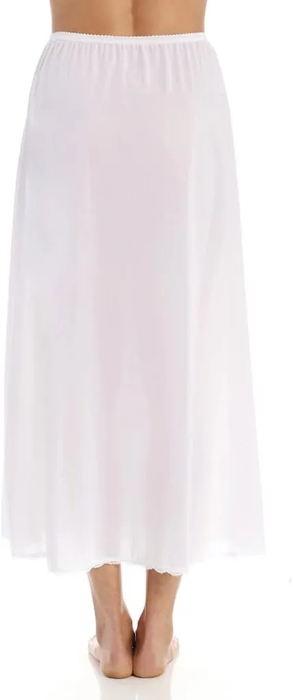 Shadowline Women's 4711636 36 Inch Flare Daywear Half Slip, Black,Ivory,Nude,White, S,M,L