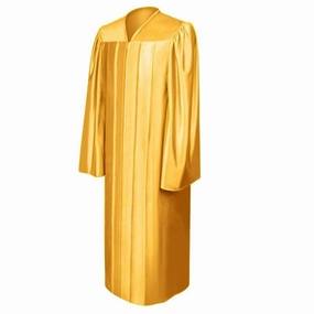Shiny Antique Gold Junior High/Middle School Gown