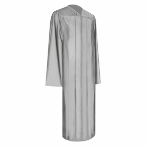 Shiny Silver Graduation Gown