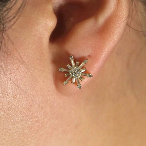 Shiny Star Silver Earrings