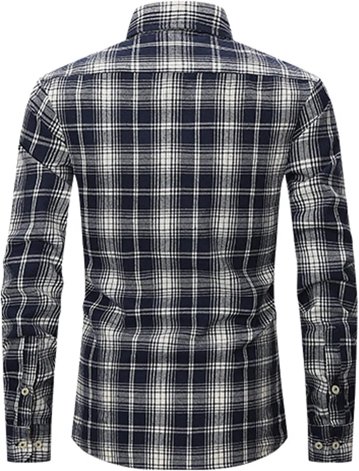 Shirts Linen Men's Regular Fit Long Sleeve Button Down T Shirt Causal Stylish Work Plaid Shirts Going Out Clothes