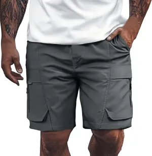 Shorts for Men Trendy Adjustable Track Regular Fit Date Belt Linen Short Shorts for Men Bungee Lightweight Cropped