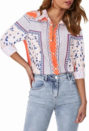 siliteelon Womens Button Down Shirts Dress Shirts Long Sleeve Wrinkle Free Collared Work Blouses Casual Print Chiffon Top