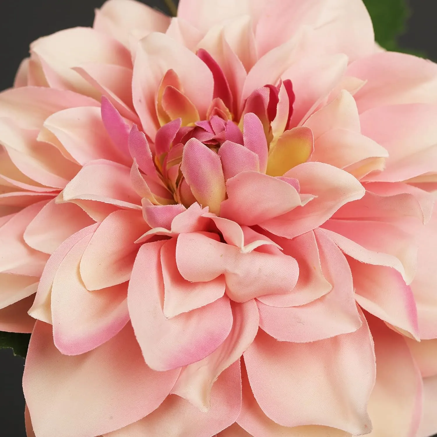 Silk Dahlia Artificial Flowers 24 Inch Long Stem - 5 Pack Fake Flowers for Wedding Bouquets, Home Decor, Centerpieces, Table Arrangements - Realistic Looking Faux Dahlia Floral Stems(Pink1)