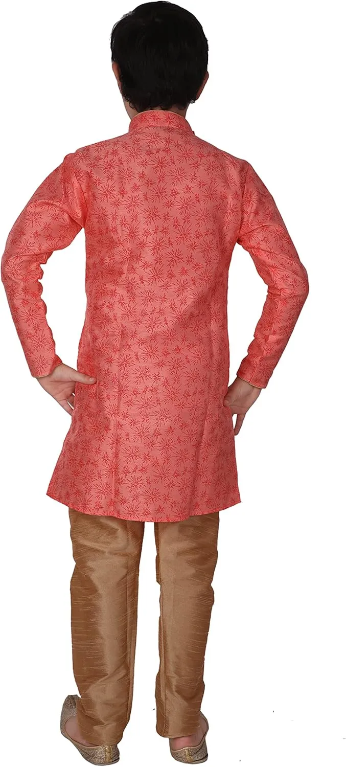 Silk Indian Ethnic Wear Kurta Set's For Kids Boys | 1 To 16 Years | Pack Of 1 (S-134)