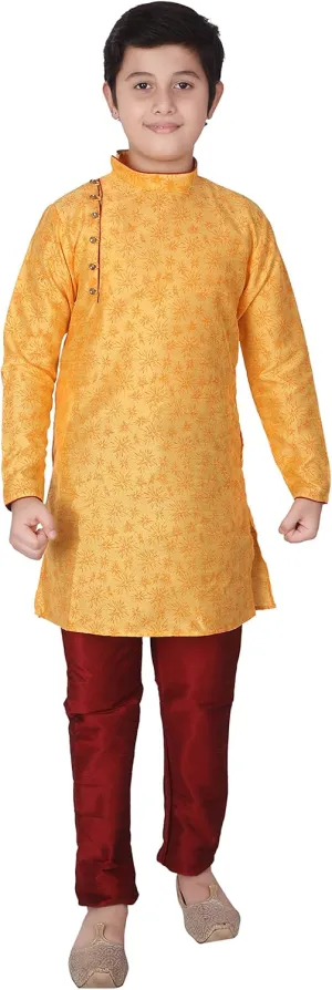 Silk Indian Ethnic Wear Kurta Set's For Kids Boys | 1 To 16 Years | Pack Of 1 (S-134)