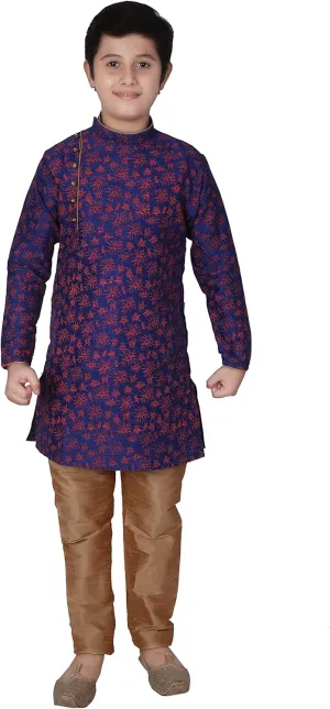 Silk Indian Ethnic Wear Kurta Set's For Kids Boys | 1 To 16 Years | Pack Of 1 (S-134)