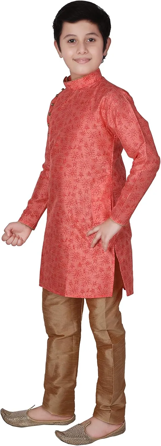 Silk Indian Ethnic Wear Kurta Set's For Kids Boys | 1 To 16 Years | Pack Of 1 (S-134)