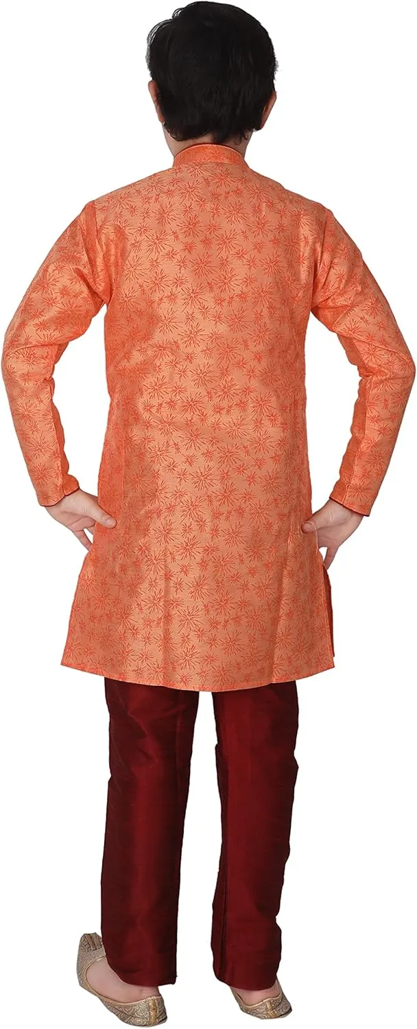 Silk Indian Ethnic Wear Kurta Set's For Kids Boys | 1 To 16 Years | Pack Of 1 (S-134)