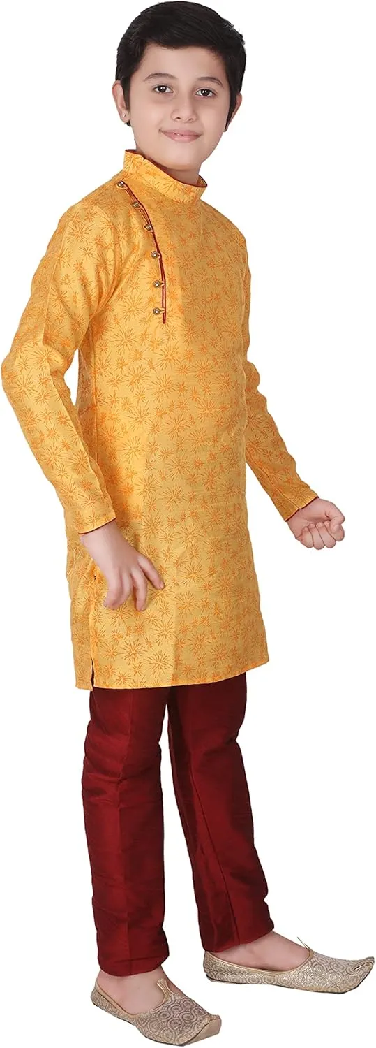 Silk Indian Ethnic Wear Kurta Set's For Kids Boys | 1 To 16 Years | Pack Of 1 (S-134)