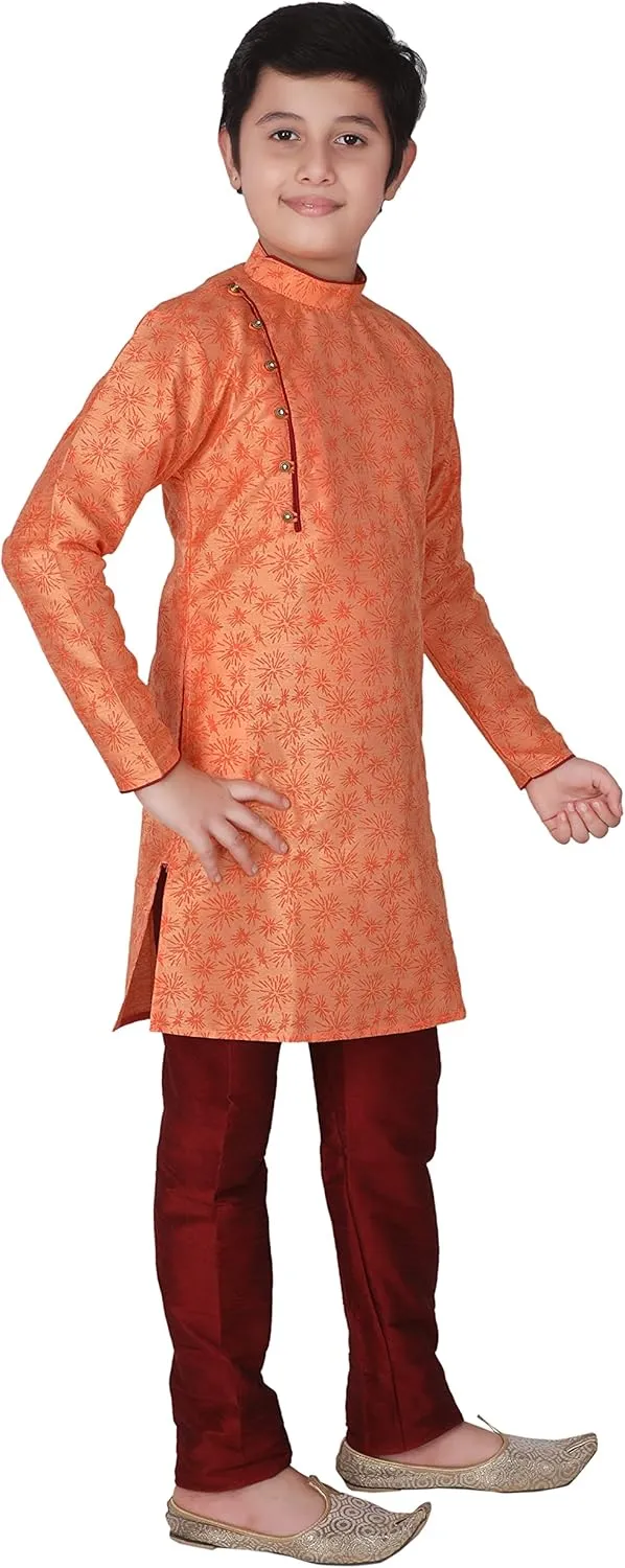 Silk Indian Ethnic Wear Kurta Set's For Kids Boys | 1 To 16 Years | Pack Of 1 (S-134)
